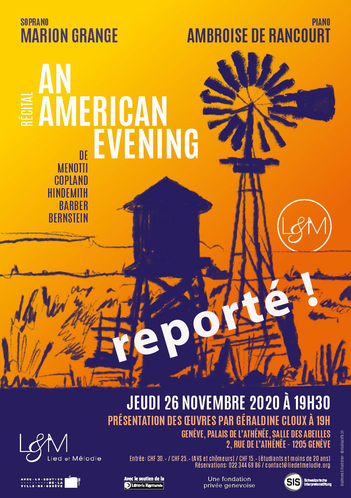 Récital du 26 novembre 2020 à 19h30